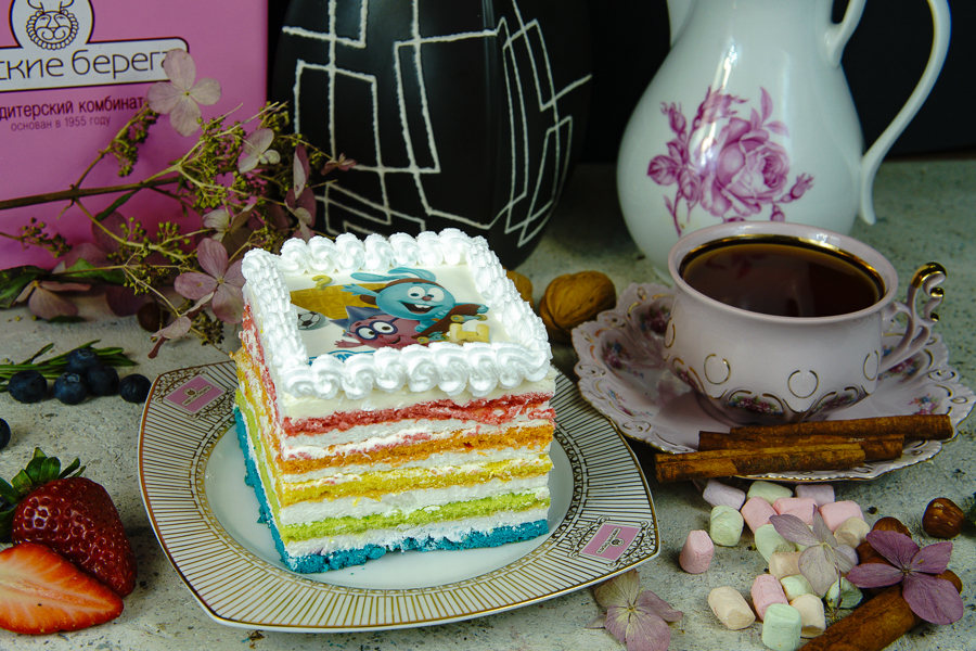 Торт «Выше радуги» Смешарики 0,24 кг